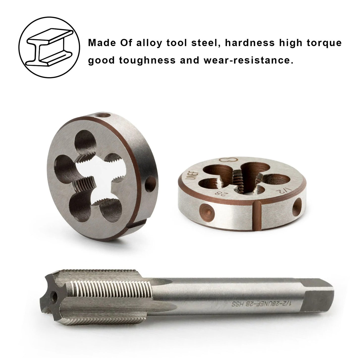 1set 5/8-24 For Tap and Die Set UNF HSS Threading Gunsmithing (5/8 x 24 ) NEW