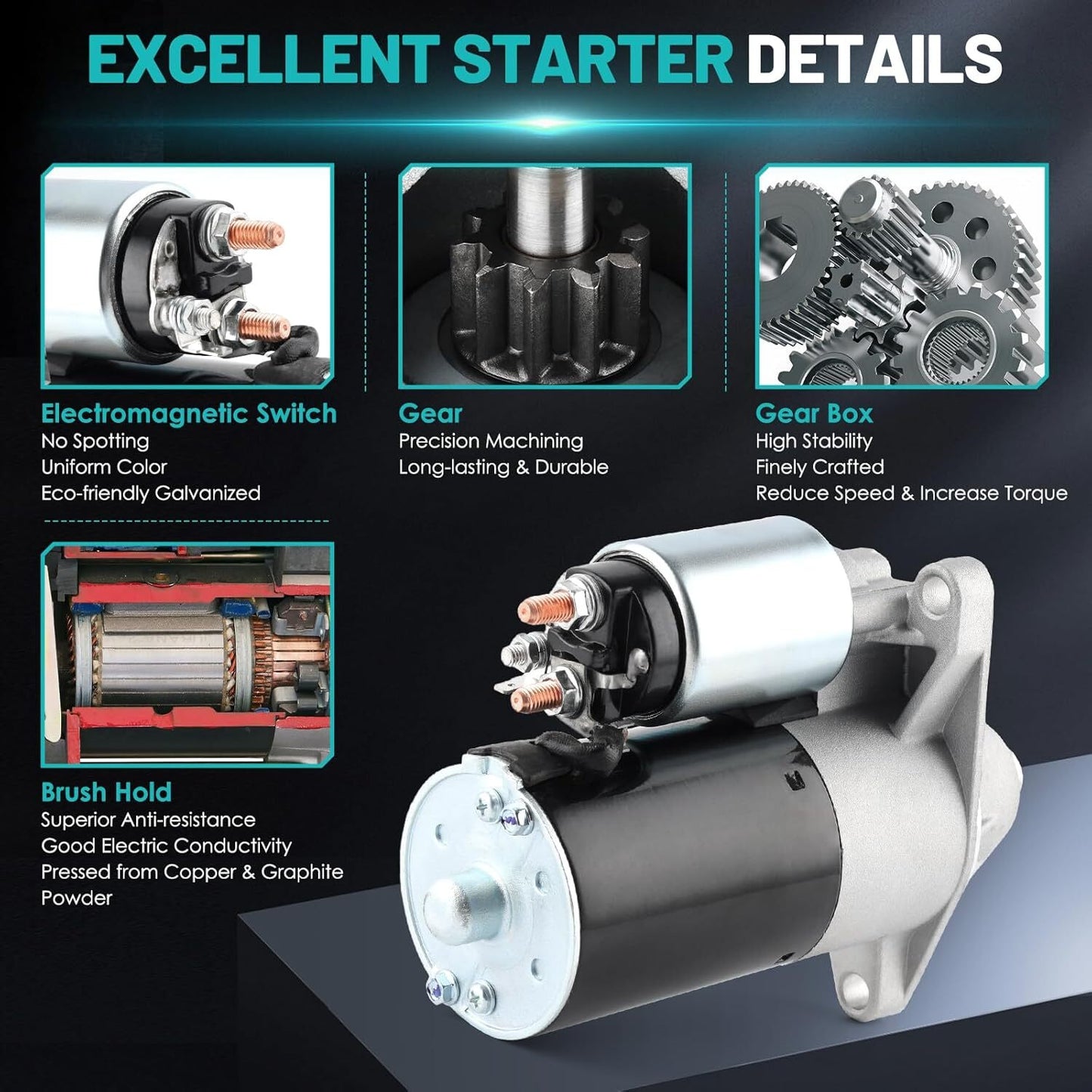Starter for Ford Explorer 1997-2010 Ranger 1998-2011 4.0L V6 3273 4R3T-11000-AA