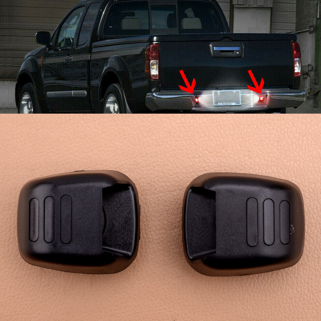 2x Rear LED License Plate Light Fit for Nissan Navara D40 2005-2016