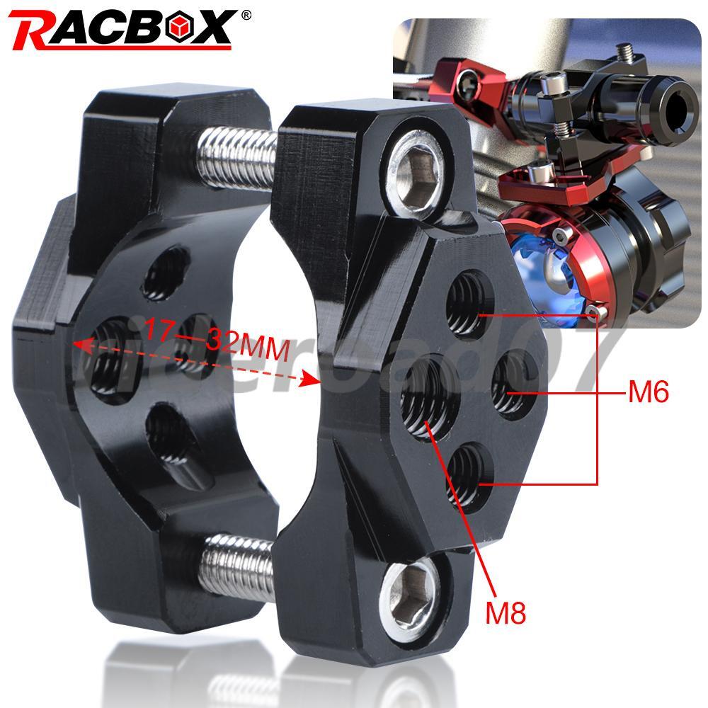 CNC Motorcycle Spotlight Bracket Handlebar Bumper Frame Holder Black 17-32mm