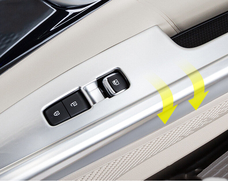 for Kia Carnival 2022-2023 Silver Car Window Lift Switch Lock Panel Cover Trim