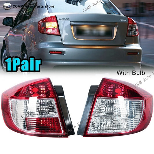 1. Dual taillights with turn signals and bulbs suitable for Suzuki SX4 sedans (2006-2012)
