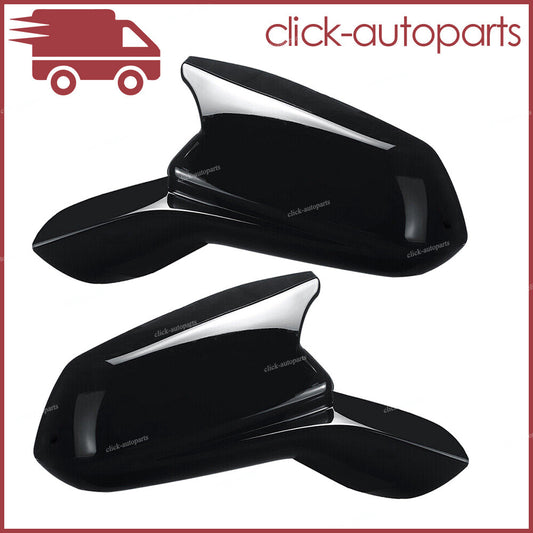 2pcs Mirror Cover Cap Black For 2016 2017 2018 2019 2020 21 2022 CHEVY CAMARO