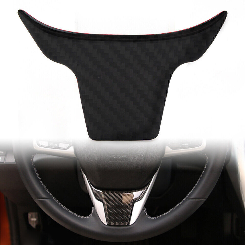 for Honda for Civic 2016-2021 2017 2018 Carbon Fiber Inner Steering Wheel Cover Trim
