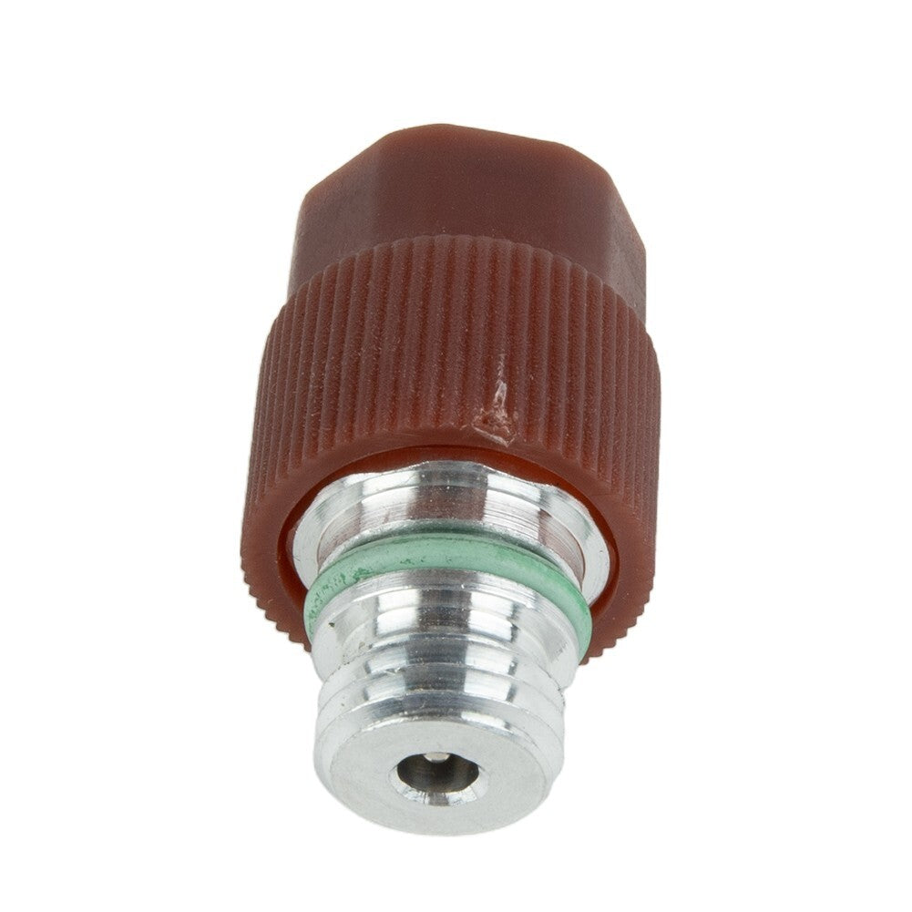 A/C Service Valve High Side R-134a Port Adapter + Valve Cores for Ford