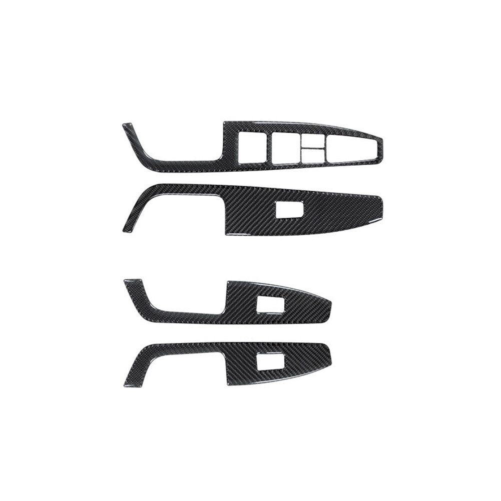 4Pcs Carbon Fiber Door Window Control Cover Trim for Hyundai for Elantra 2016-2018
