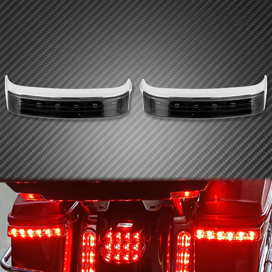 LED Saddle bag Run/Brake/Turn Lamp Light Chrome House Red Len for Harley 2014-23
