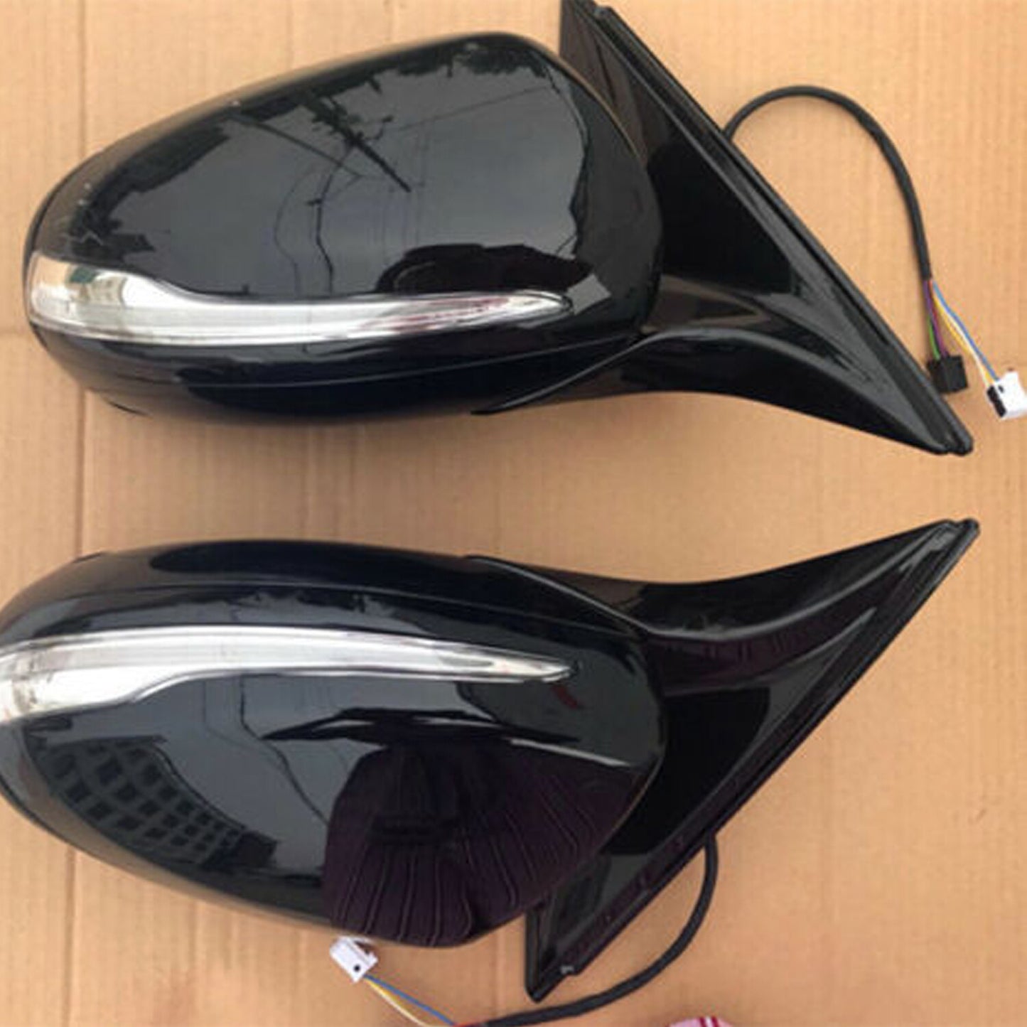 Black Side Door Mirror Kit for Mercedes-Benz W222 S class S300 S550 S63 New CN
