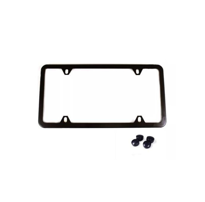 1 piece car license plate frame cover cap trunk 4-hole black for GMC