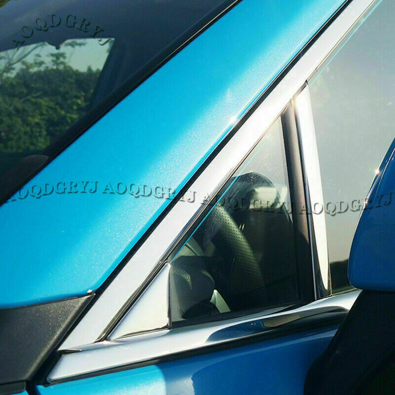 Chrome Pillar Posts for Toyota RAV4 2019-2023 14Pc Door Trim Mirrored Cover Kit