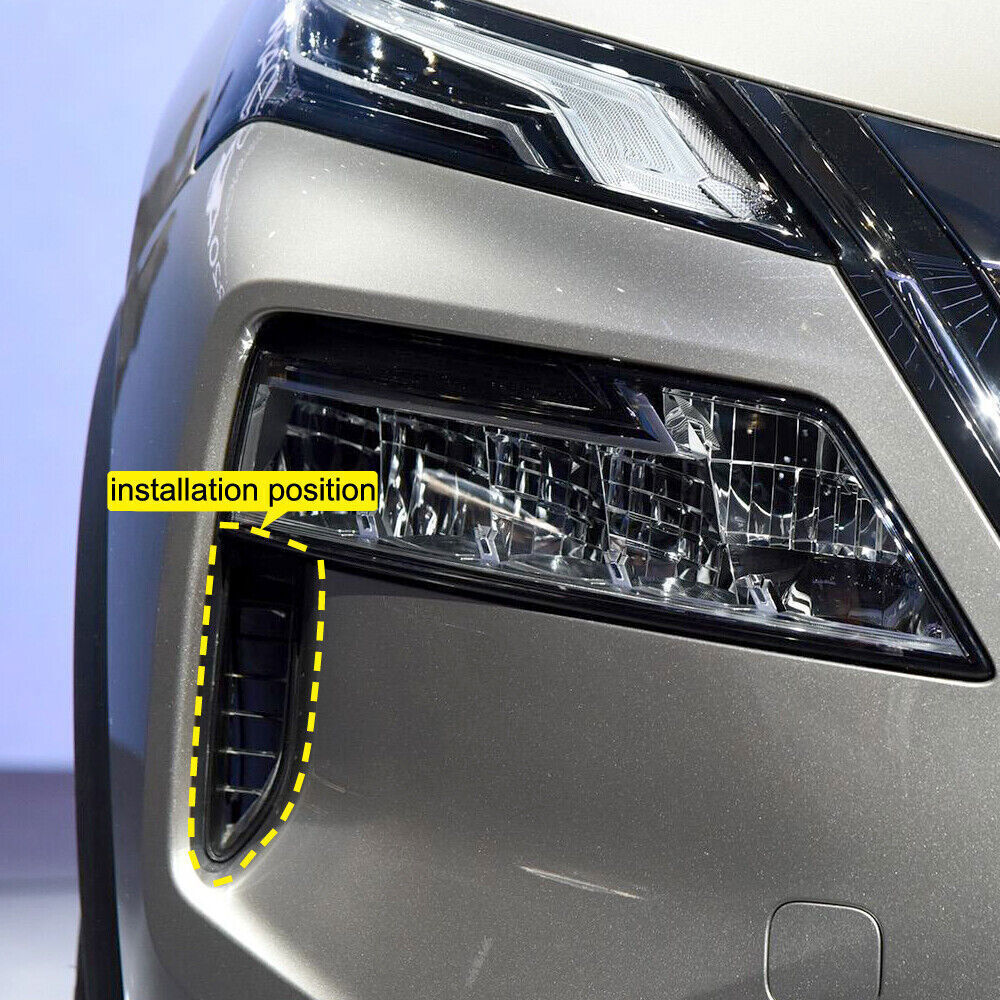 2P Carbon Style Front Bumper Head Light Eyelid Cover Trim for Nissan Rogue 21-23