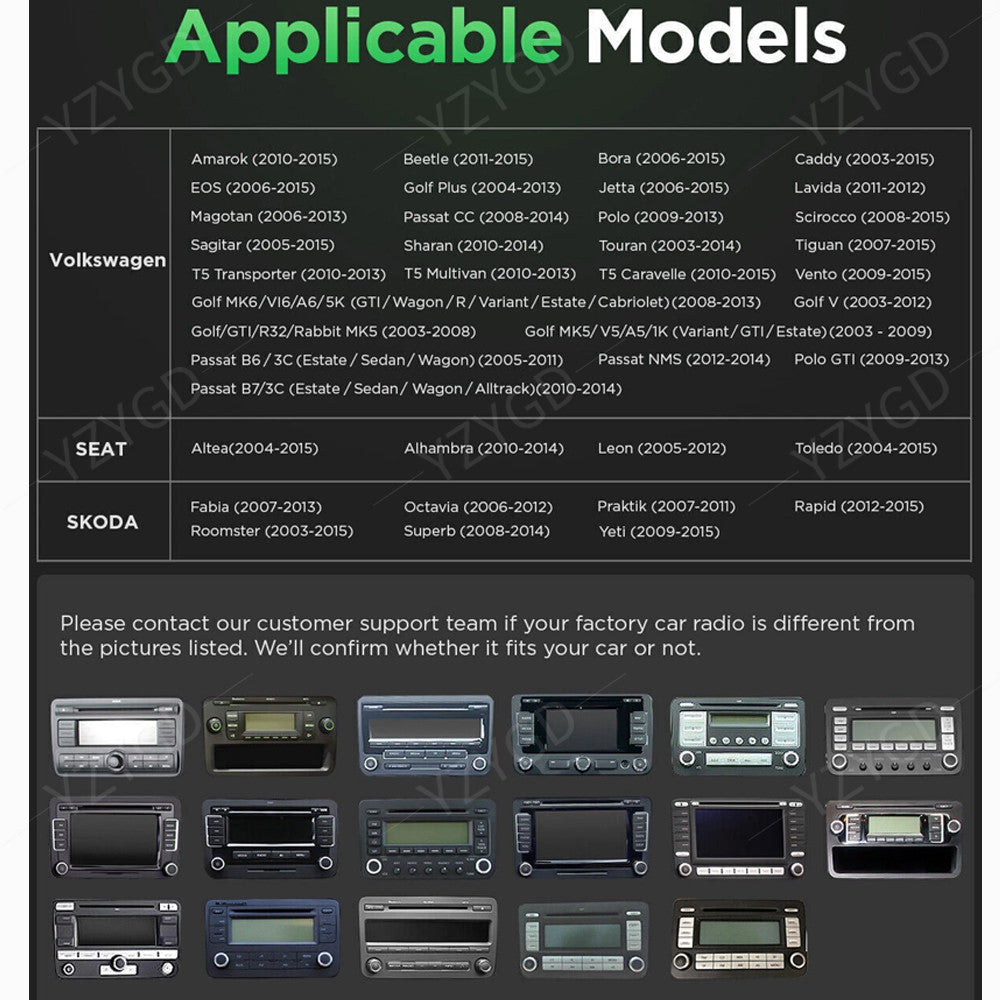 for Volkswagen Touran 2003-2014 Android Auto Car Stereo Radio Carplay GPS Screen