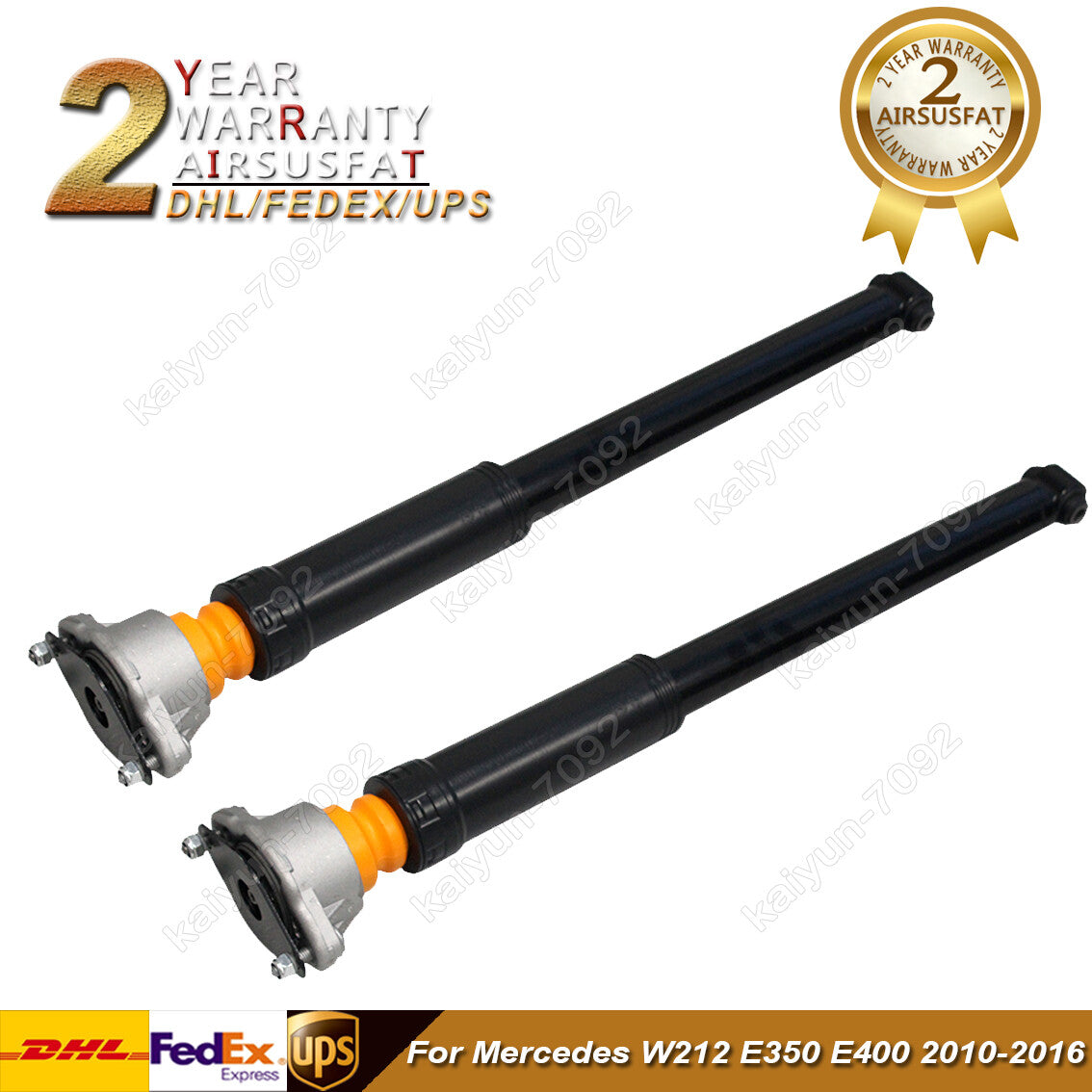 2x Rear Shock Absorber Struts for Mercedes W212 E350 E400 2010-2016 A2123201030