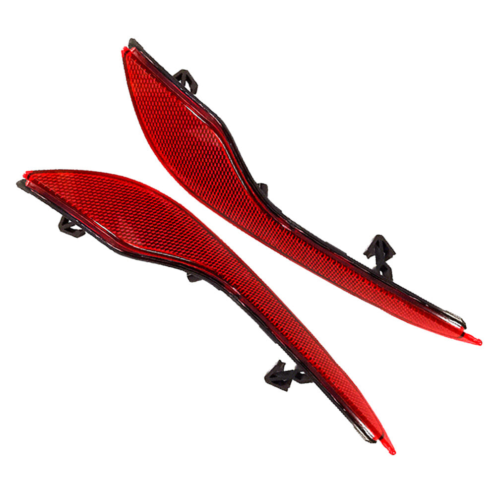 Set of 2 Fits 2019-2021 for Chevrolet Malibu Left Right Rear Bumper Reflector Red