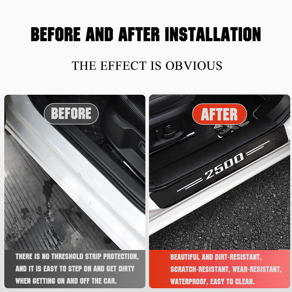 4pcs for GMC Accessories 2500 Letter Cab Door Sill Plate Protectors Step Cover