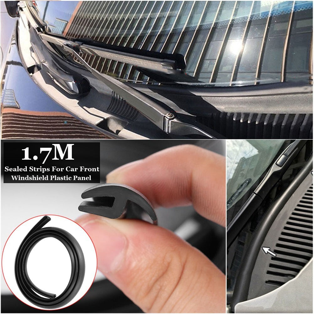 Black automotive rubber seal ring, windshield panel sealing trim strip