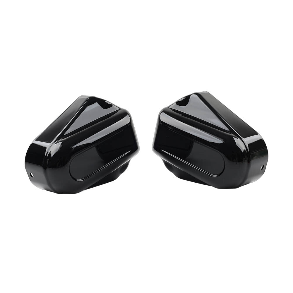 Black Bar Shield Rear Axle Covers Swingarm Cap for Harley Softail FLSTN 2008-up