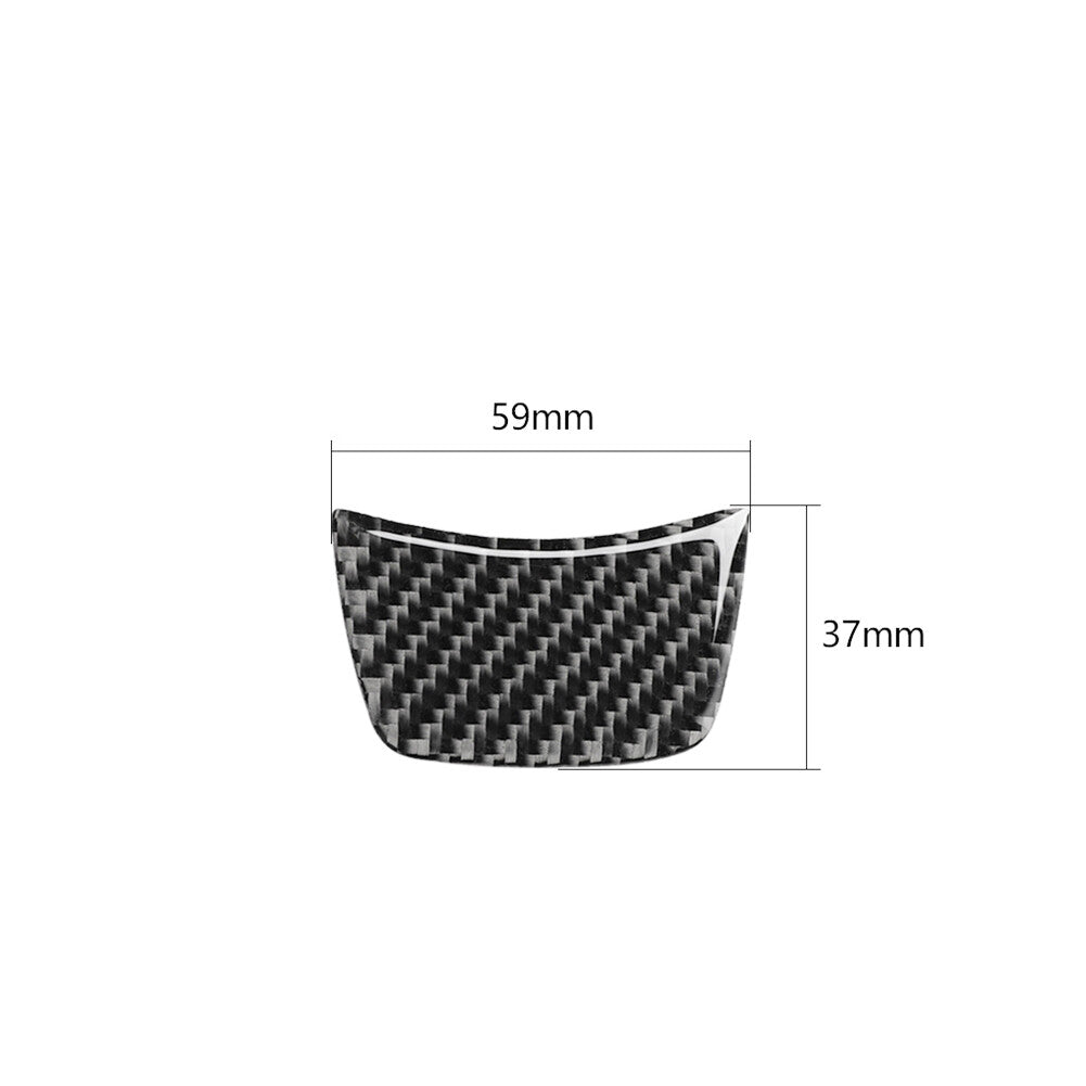 Carbon fiber steering wheel button trim for Audi A6 A7 2012-2018