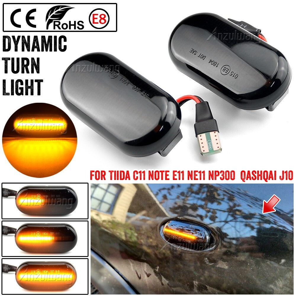 Dynamic Side Marker Turn Light for Nissan Camiones Dualis NP300 Pathfinder Latio