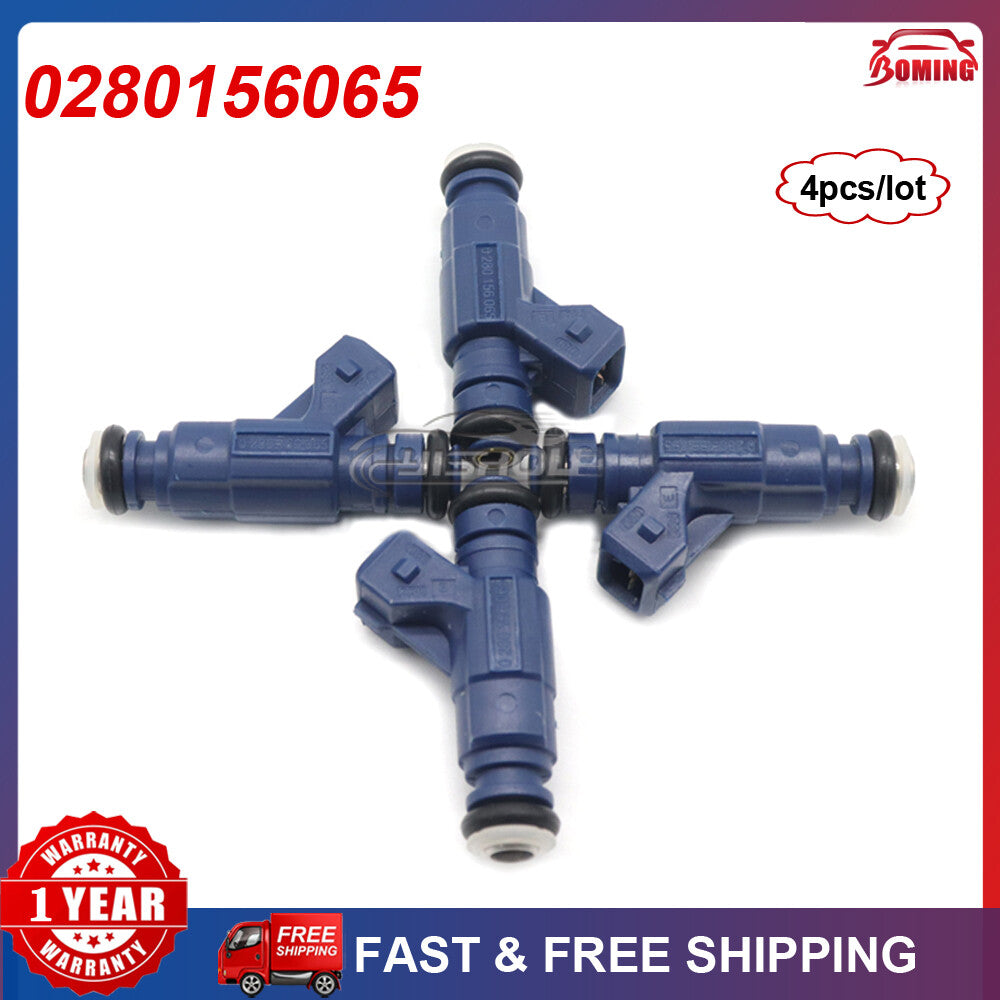 4PCS Fuel Injectors 0280156065 for Volkswagen for Passat for Audi for A4 Quattro 1.8L Turbo