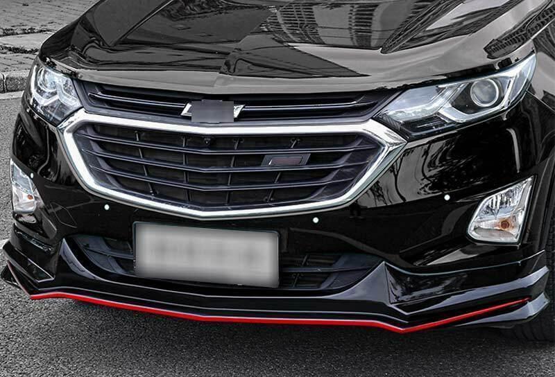 for Chevrolet Equinox 2018-22 Black Red Front Bumper Lip Spoiler Splitter 1pcs