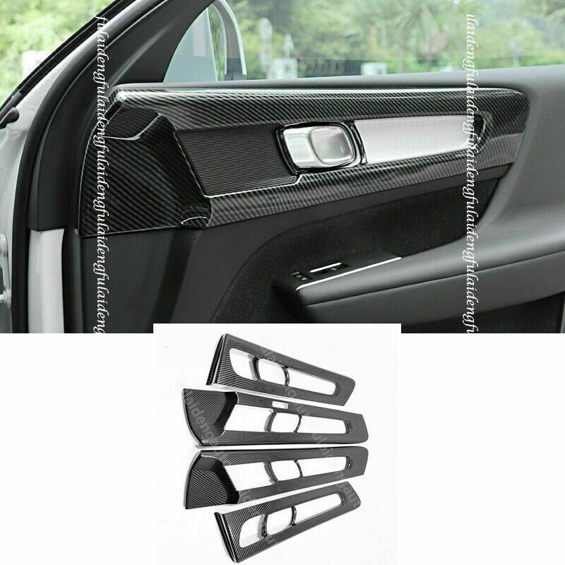 for Volvo XC40 2018-2022 Carbon Fiber Interior Door Handle Bowl Panel Cover Trim