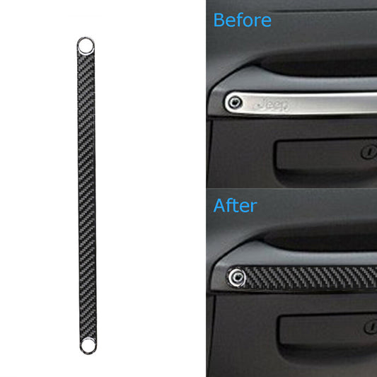 Carbon Fiber Above Glove Box Handle Cover Trim for Jeep for Wrangler JK 2011-2017
