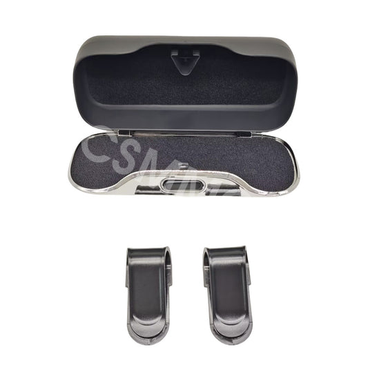 Car Sun Visor Eyeglasses Storage Box Eyeglass Case Sunglasses Holder Support