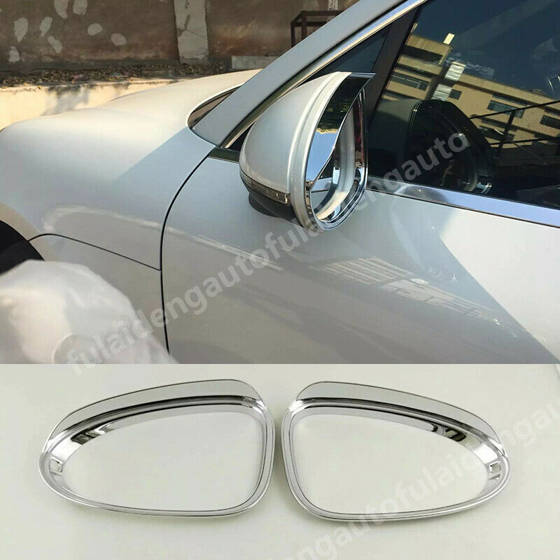 for Porsche Macan 2014-2021 Chrome Car Side Mirror Rain Eyebrow frame cover Trim