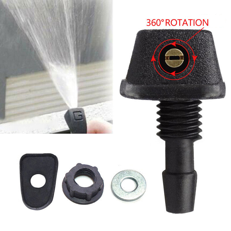 2pcs Car Universal Windshield Washer Nozzle Wiper Water Spray Jet Sprinkler Auto