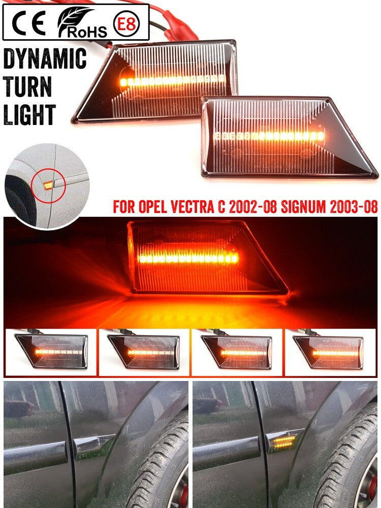 Dynamic Side Marker Turn Light signal lamp for Opel Vectra C Signum 2003-2008