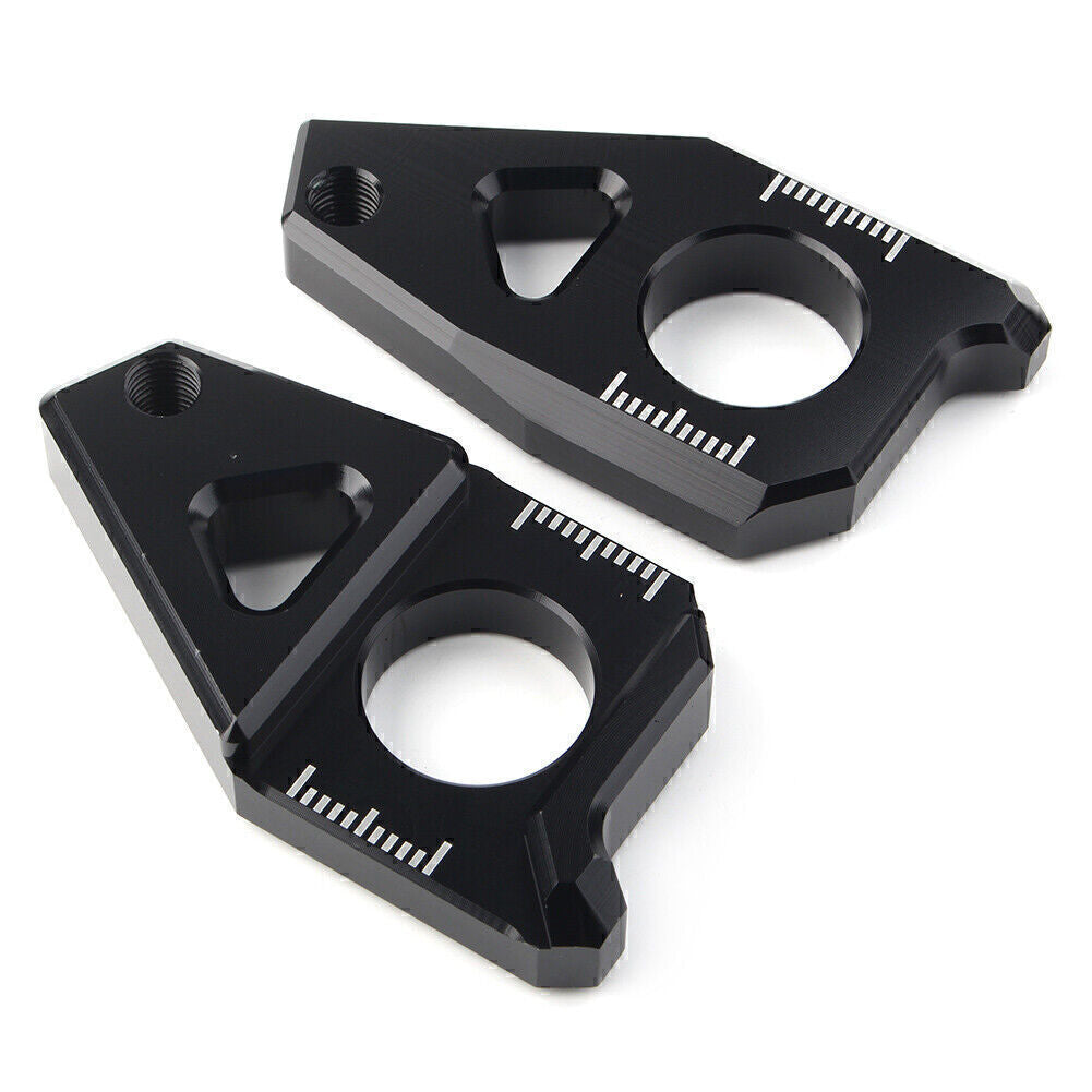 for Yamaha YZF R1 FZ8 FZ1 TMAX 530 Axle Spindle Chain Adjuster Blocks Black UK