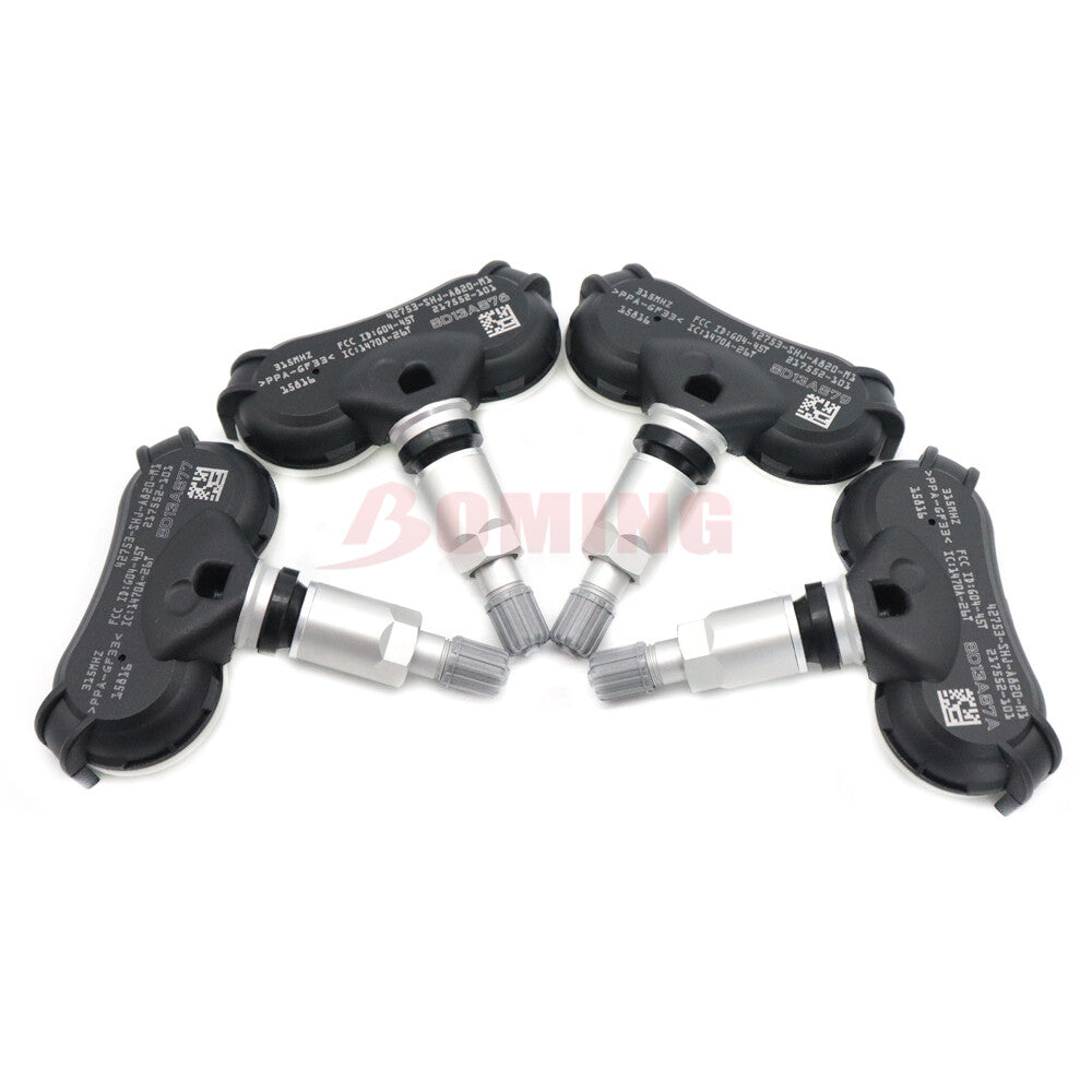 4x New TIRE PRESSURE SENSOR TPMS 42753-SHJ-A820-M1 For 08-10 Odyssey 08 Element
