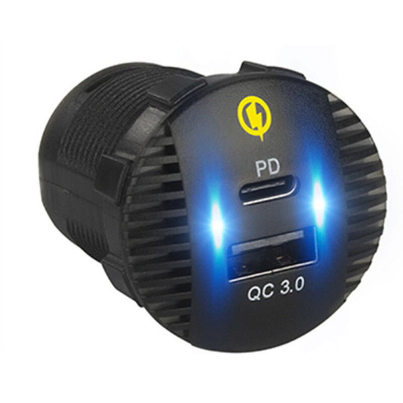 PD Type C USB Fast Car Charger Socket 12V/24V Car Power Outlet For Mobile Phone