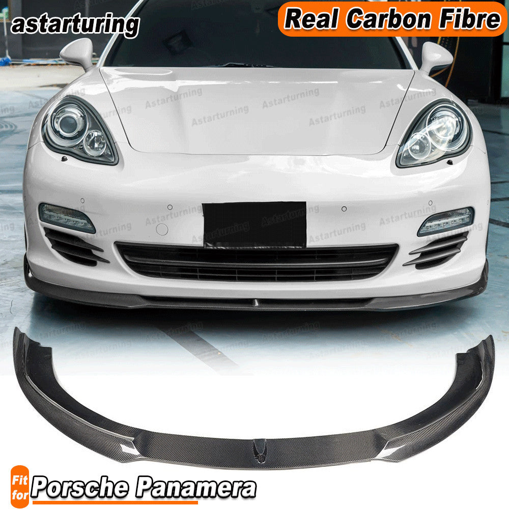 Fit for Porsche for Panamera 970 2010-13 Real Carbon Fiber Front Bumper Lip Spoiler