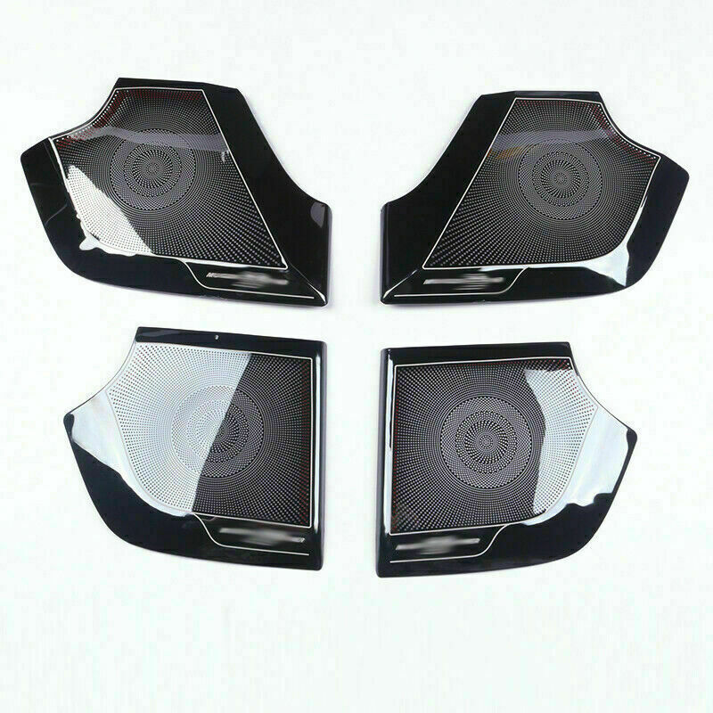 4X for Honda CRV CR-V 2017-2022 Black Titanium Interior Door Speaker Cover Trim