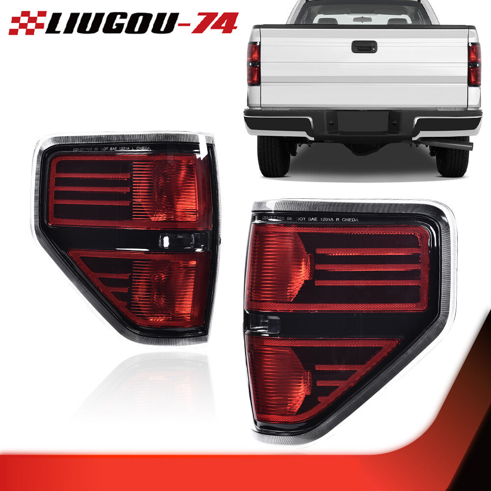 F150 pickup chrome headlights, taillights, and brake lights suitable for 09-14 for Ford F-150
