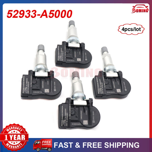 4-Piece Tire Pressure Sensor TPMS 52933-A5000 for Hyundai for Kia Cadenza