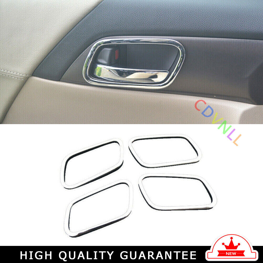 Inner Door Handle Cover Trim 4PCS Fit for Honda Accord 9th 14-2017 Chrome Silver