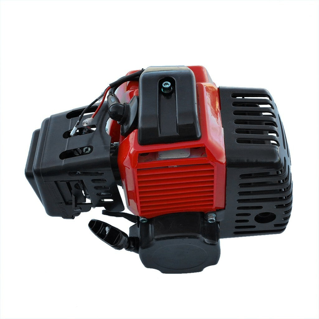 2-stroke engine motor suitable for go-karts, 50cc and 49cc pocket four-wheel drive bikes, all-terrain vehicles, and dune buggies.