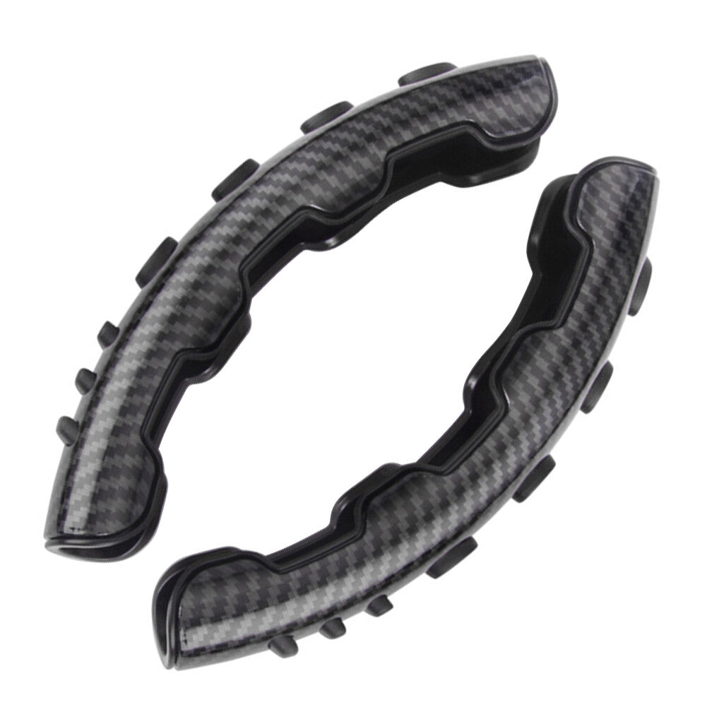 2x Carbon Fiber Steering Wheel Booster Cover Non-Slip Universal