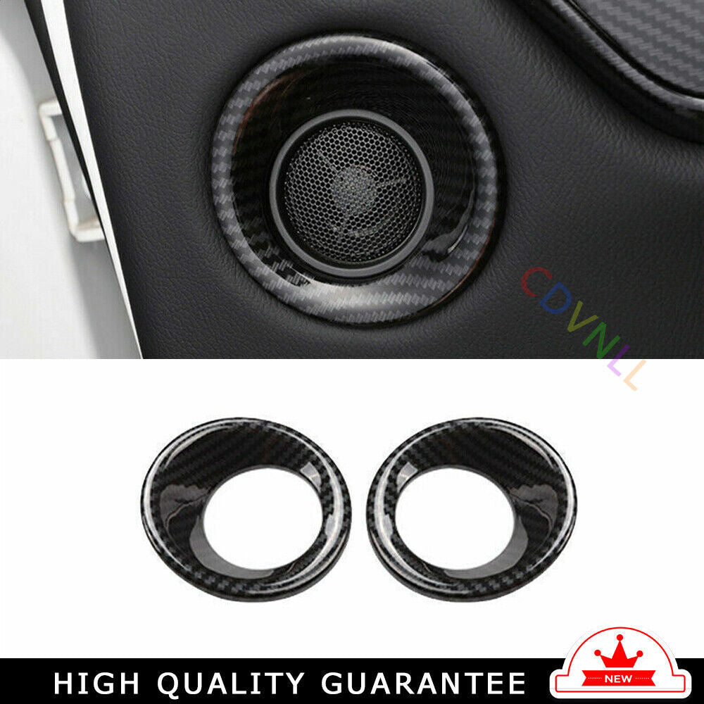 Inner Door Speaker Ring Middle Console for Honda CRV CR-V 2017-2022 Carbon Fiber