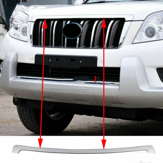 for Toyota Prado 2010-2013 Chrome ABS Front Hood Upper Grille Trim Strip replace