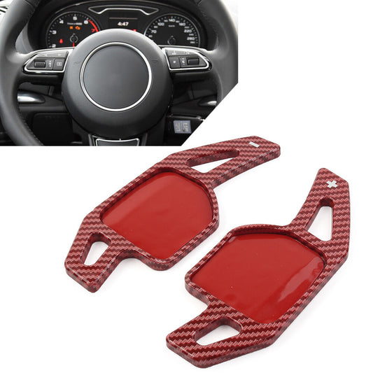 Steering Wheel Paddle Shifter Extension Fit for Audi A3 A4 A5 A6 Q3 Q5 Q7 TT TTS Red