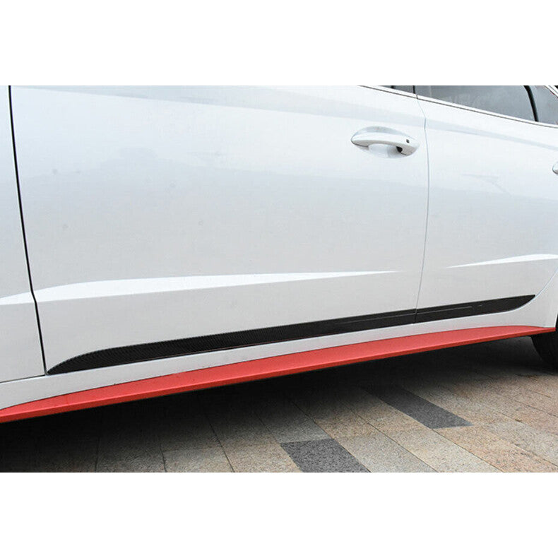 for Hyundai Sonata 2020-2023 Carbon Fiber Car Body Door Side Molding Guard cover