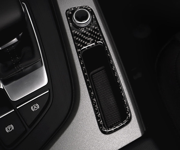 for Audi A5 A4 2017-24 Real Carbon Fiber Console Gear Shift Frame Cover Trim 1P
