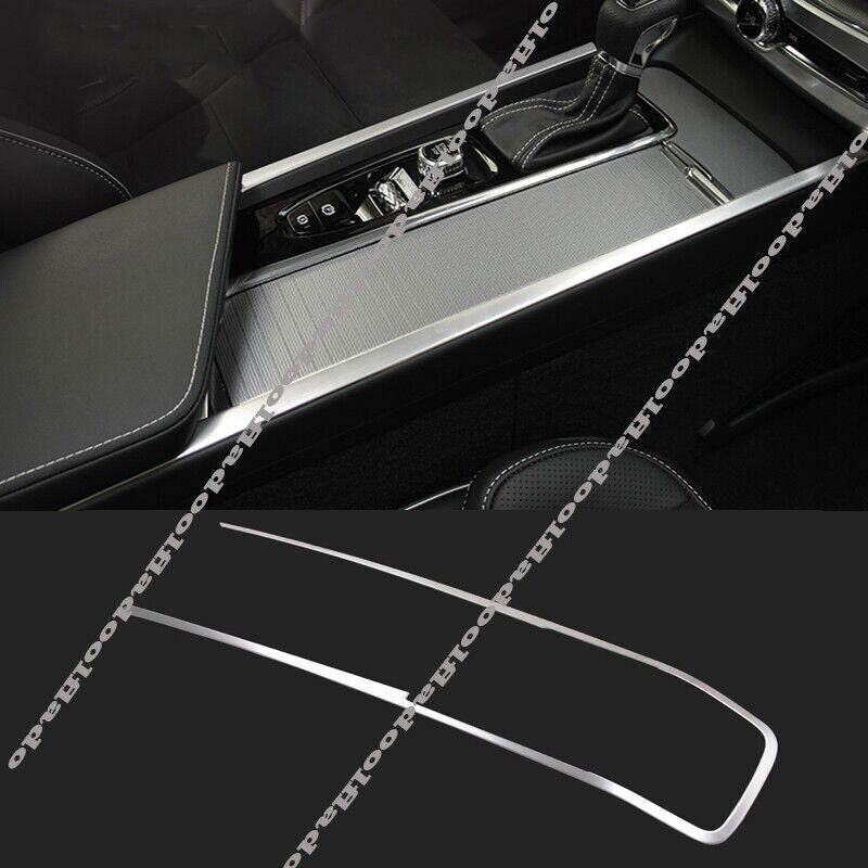 for Volvo S60 2019-2023 Silver central console Gear shift panel Cover trim strip