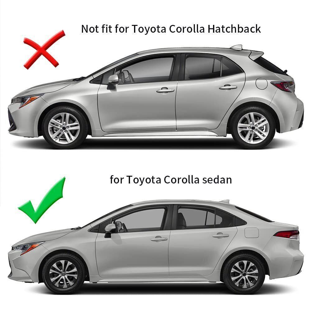 for Toyota for Corolla 2020-24 Side Window Louver Shutter Cover Trim Gloss Black 2P