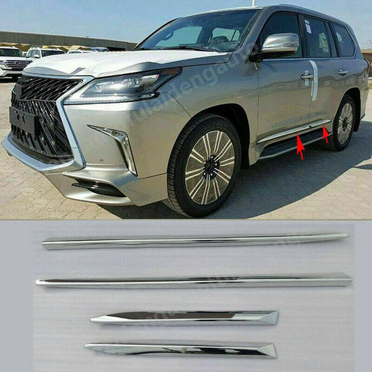 for LEXUS LX570 2016-2020 Chrome Side Door Body Molding Cover Anticollision Trim