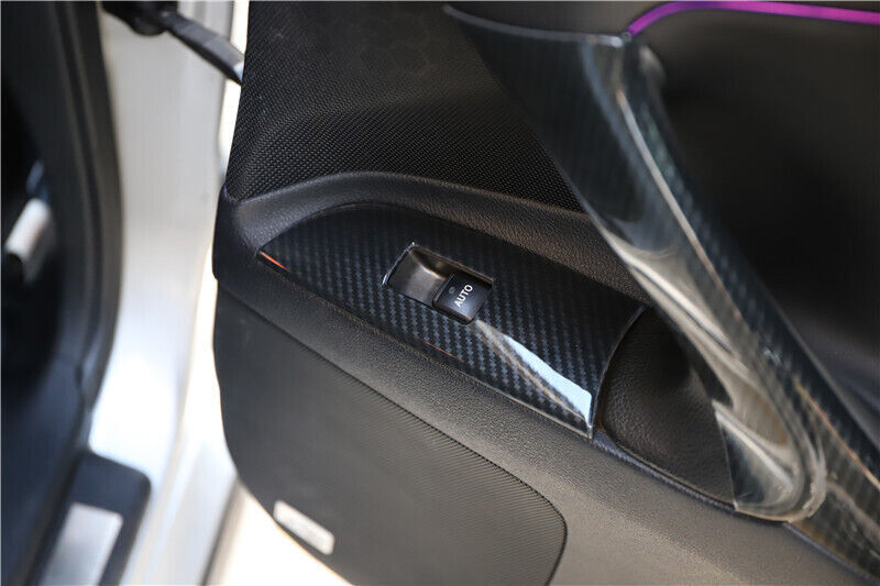 Interior Door Armrest Panel Trim 4PCS Fit for Lexus IS 06-11 Black Carbon Fiber